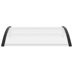 vidaXL Door Canopy | Black brackets and transparent sheets 4