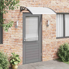 vidaXL Door Canopy | Black brackets and transparent sheets 1