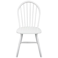 vidaXL Dining Chairs 2 pcs White Solid Rubber Wood 3