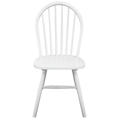 Dining Chairs 2 pcs White Solid Rubber Wood