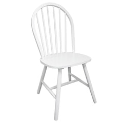 vidaXL Dining Chairs 2 pcs White Solid Rubber Wood 4