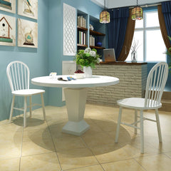 vidaXL Dining Chairs 2 pcs White Solid Rubber Wood 1