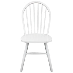 vidaXL Dining Chairs 4 pcs White Solid Rubber Wood 3