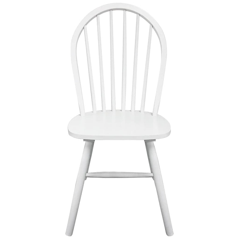 Dining Chairs 4 pcs White Solid Rubber Wood