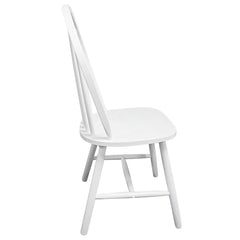 vidaXL Dining Chairs 4 pcs White Solid Rubber Wood 5