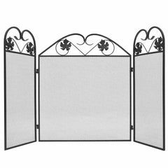242005 3-panel Fireplace Screen Iron Black 1