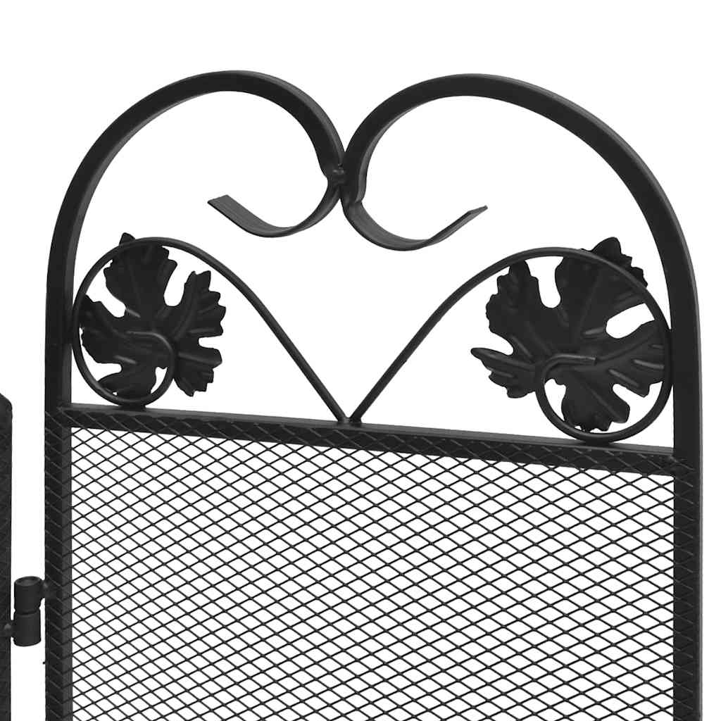 242005 3-panel Fireplace Screen Iron Black 4