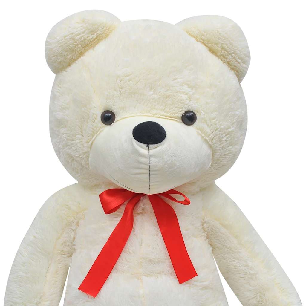 vidaXL XXL Soft Plush Teddy Bear Toy White 135 cm 3