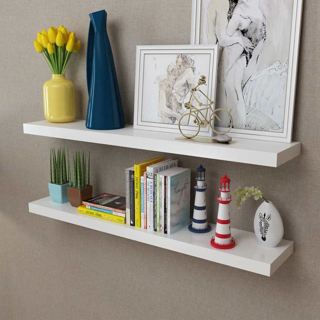vidaXL Wall Shelves White