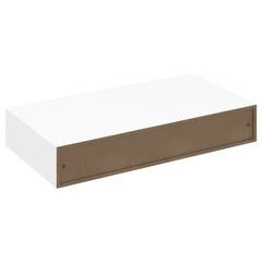 White MDF Floating Wall Display Shelf 1 Drawer Book/DVD Storage 6