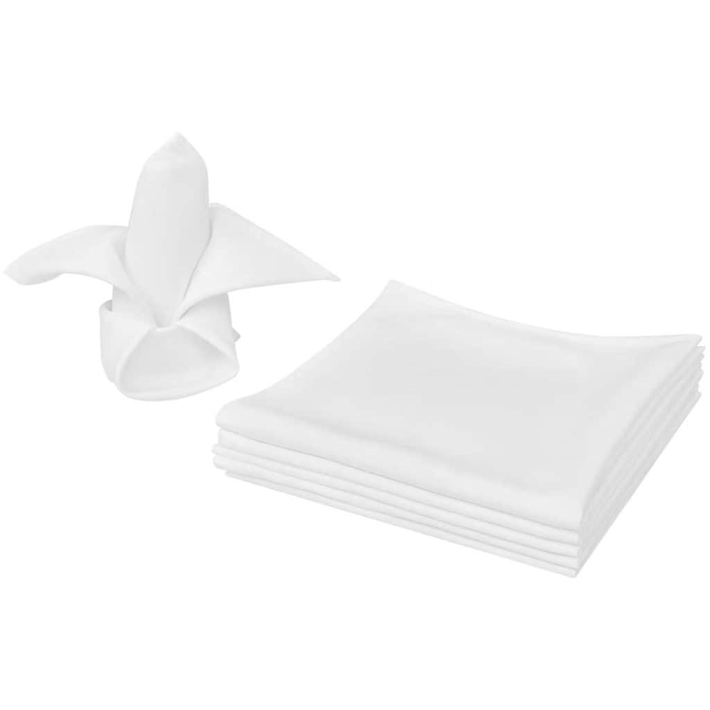 vidaXL 50 Dinner Napkins White 50 x 50 cm 1