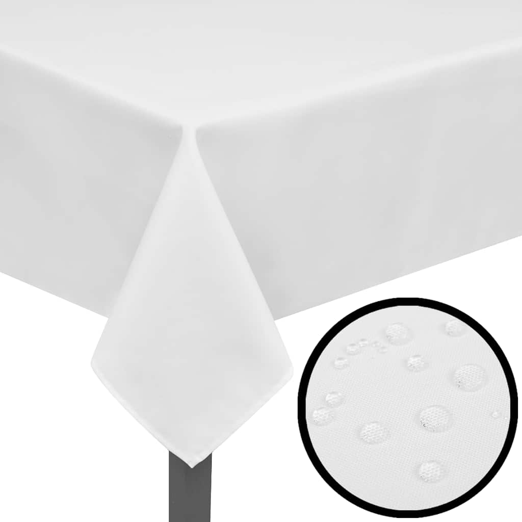 vidaXL 5 Tablecloths White 100 x 100 cm 1