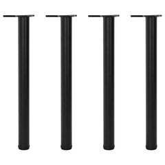 vidaXL 4 Height Adjustable Table Legs Black 710 mm 1