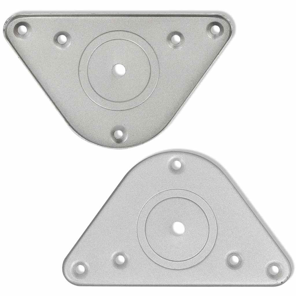 vidaXL 4 Height Adjustable Table Legs Brushed Nickel 710 mm 4