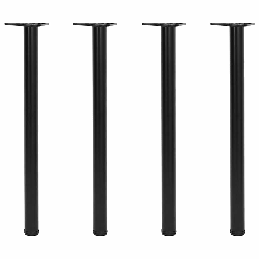 vidaXL 4 Height Adjustable Table Legs Black 870 mm 1