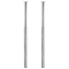 vidaXL Table Leg | Set of 2 | Chrome | Iron | Medium | Height-Adjustable 1