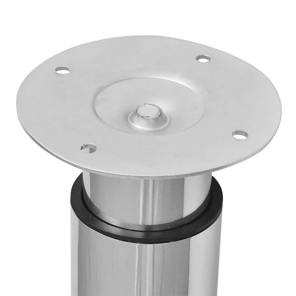 vidaXL Table Leg | Set of 2 | Chrome | Iron | Medium | Height-Adjustable 5