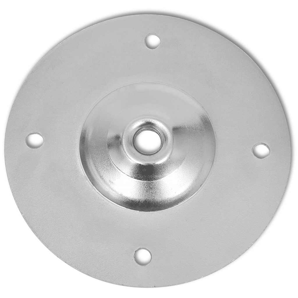 vidaXL Table Leg | Set of 2 | Chrome | Iron | Medium | Height-Adjustable 6