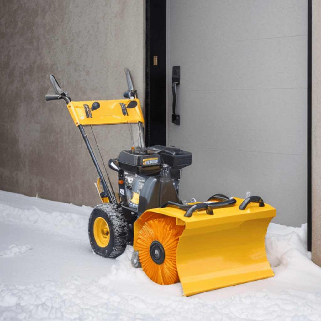 141978 Multifunctional Petrol-powered Snow Plough/Sweeper Set 6,5HP 1