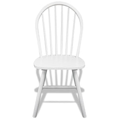 vidaXL Dining Chairs 6 pcs White Solid Rubber Wood 3