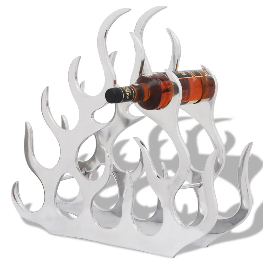 vidaXL Wine Stand for 11 Bottles Silver Aluminium 1