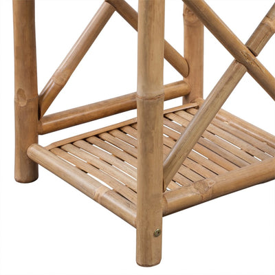 4-Tier Square Bamboo Shelf