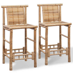 vidaXL Bar Stools 2 pcs Bamboo 2