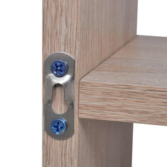 242549 Floating Wall Display Shelf 8 Compartments Oak Colour 4