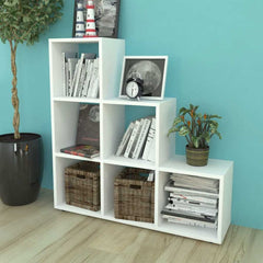 vidaXL Display Shelf | White | Melamine faced Engineered wood | Medium 1