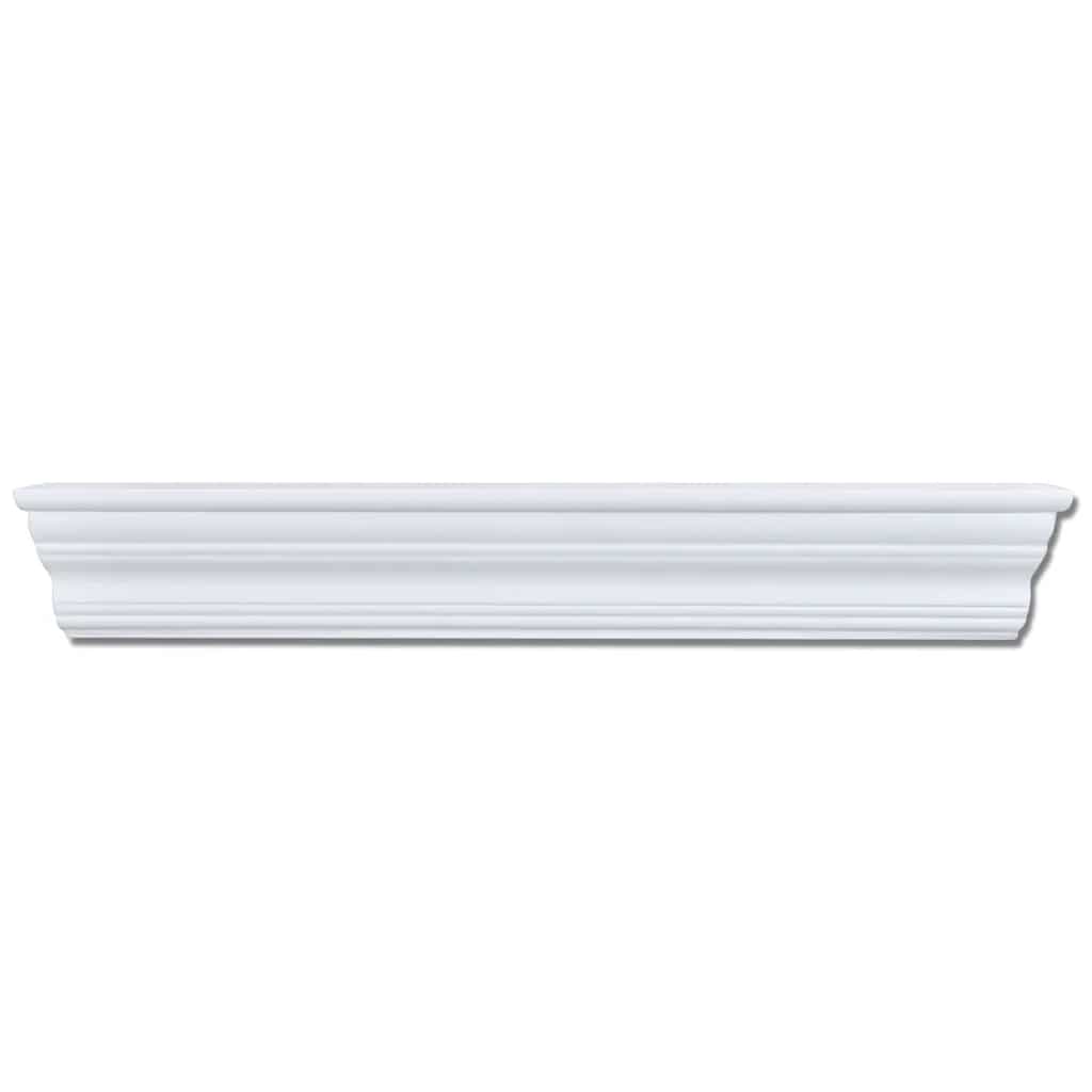 vidaXL Wall Shelf | White | MDF | Small | Decorative Inlays | Wall Shelf 4