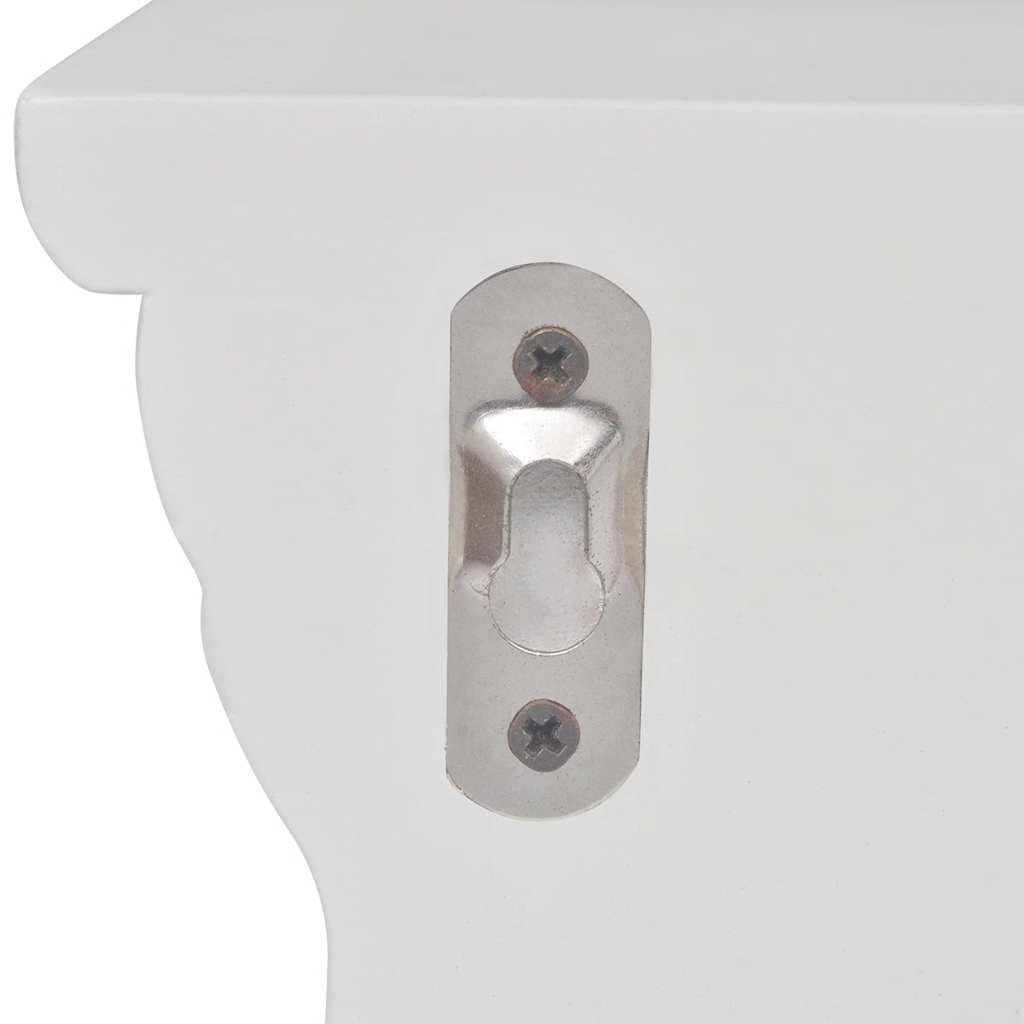 vidaXL Wall Shelf | White | MDF | Small | Decorative Inlays | Wall Shelf 5