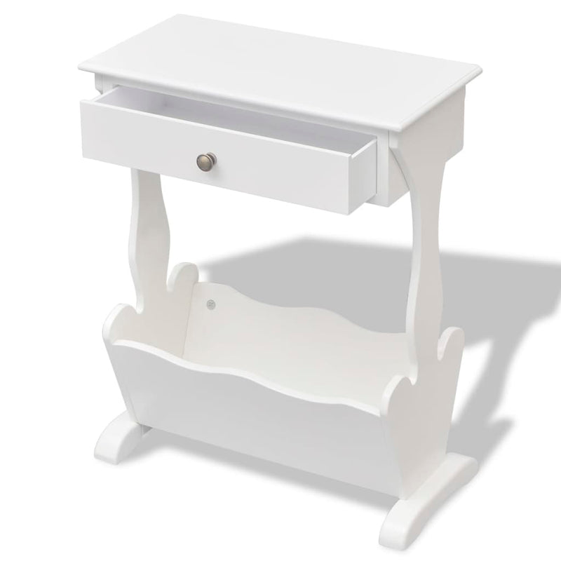 Magazine Rack Melrose White