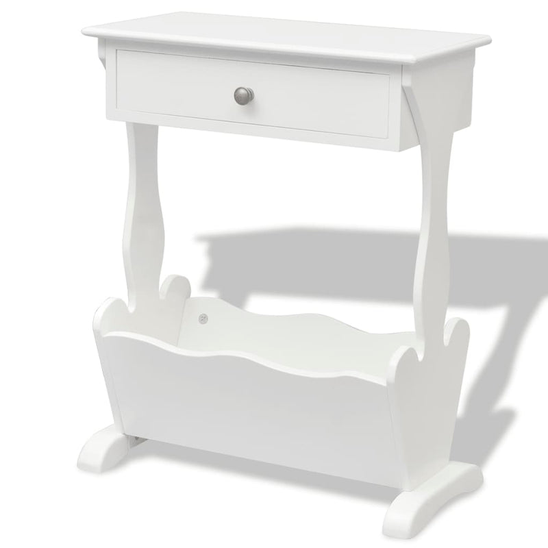 Magazine Rack Melrose White