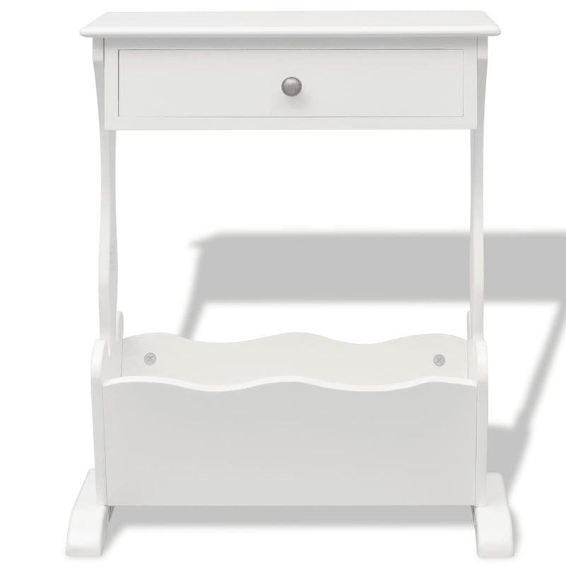 Magazine Rack Melrose White