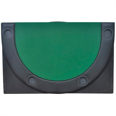 Mesa de póquer plegable verde para 10 jugadores