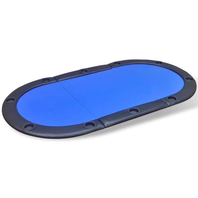 Mesa de póquer plegable azul para 10 jugadores