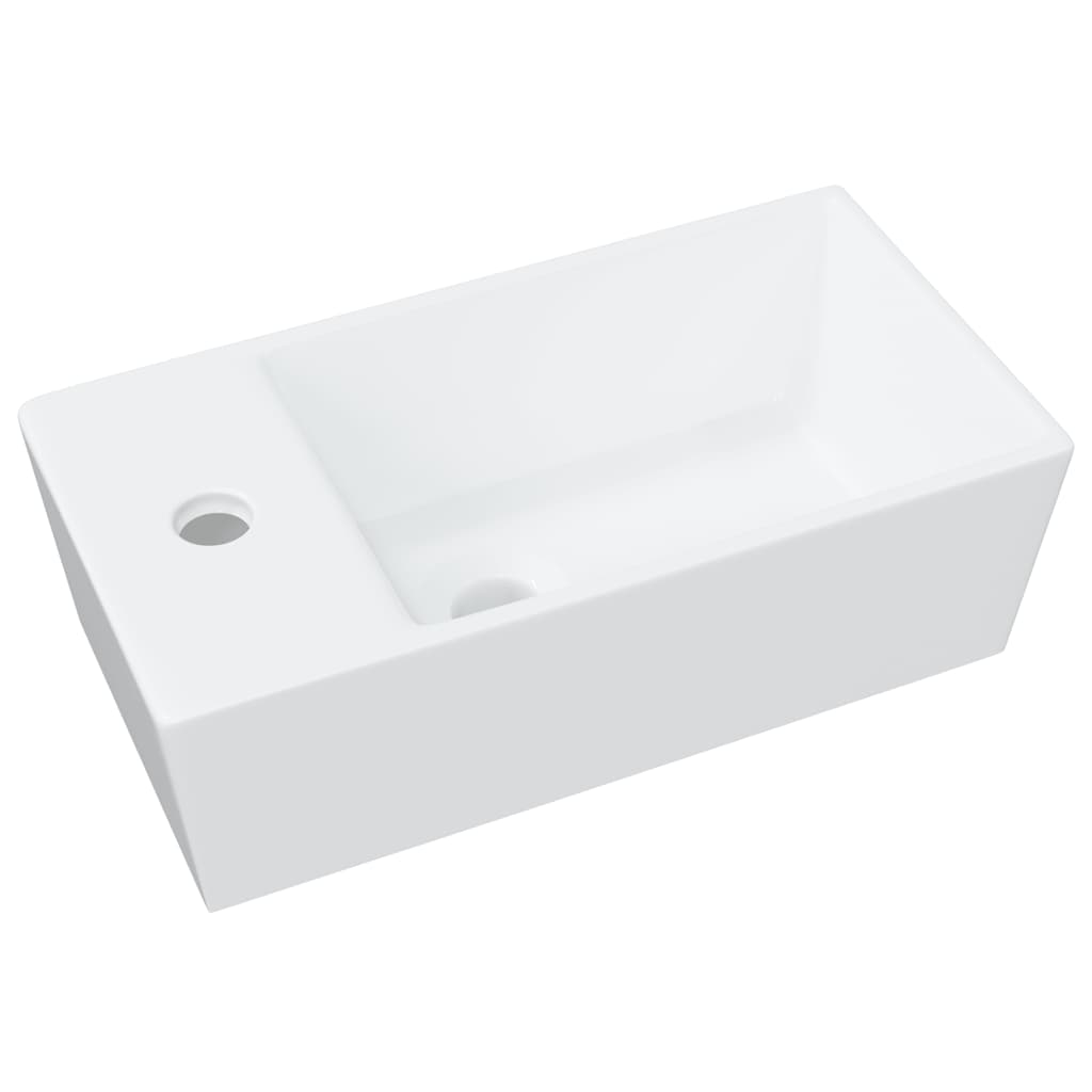 vidaXL Wash Basin White 48x25x15 cm Ceramic 2