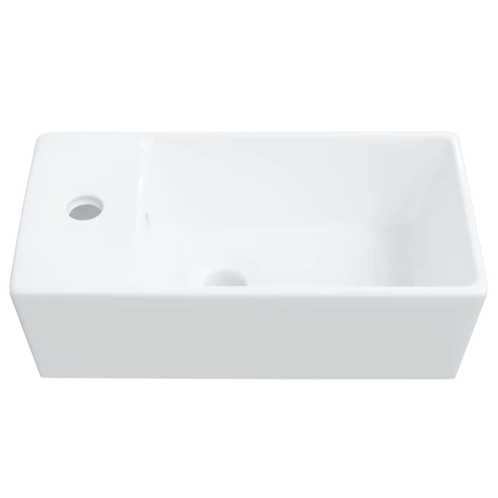 vidaXL Wash Basin White 48x25x15 cm Ceramic 4