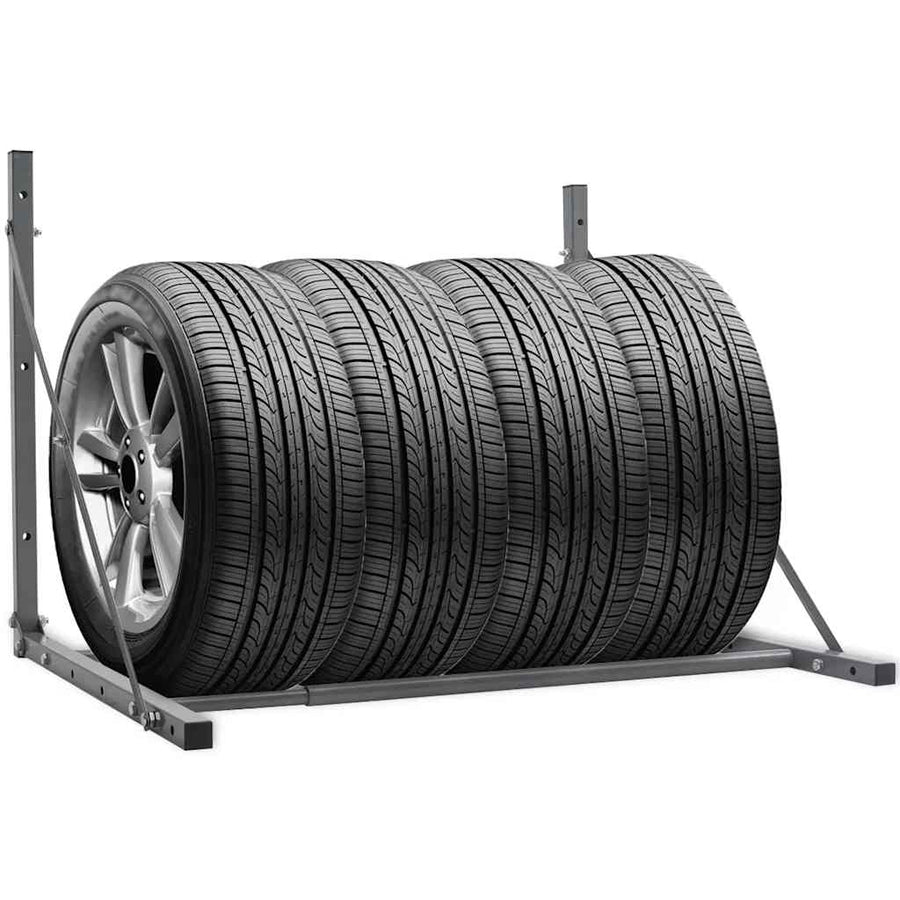 vidaXL Tyre Rack Silver Steel 1