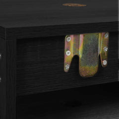 2 Piece Bathroom Furniture Set Engineered Wood Black