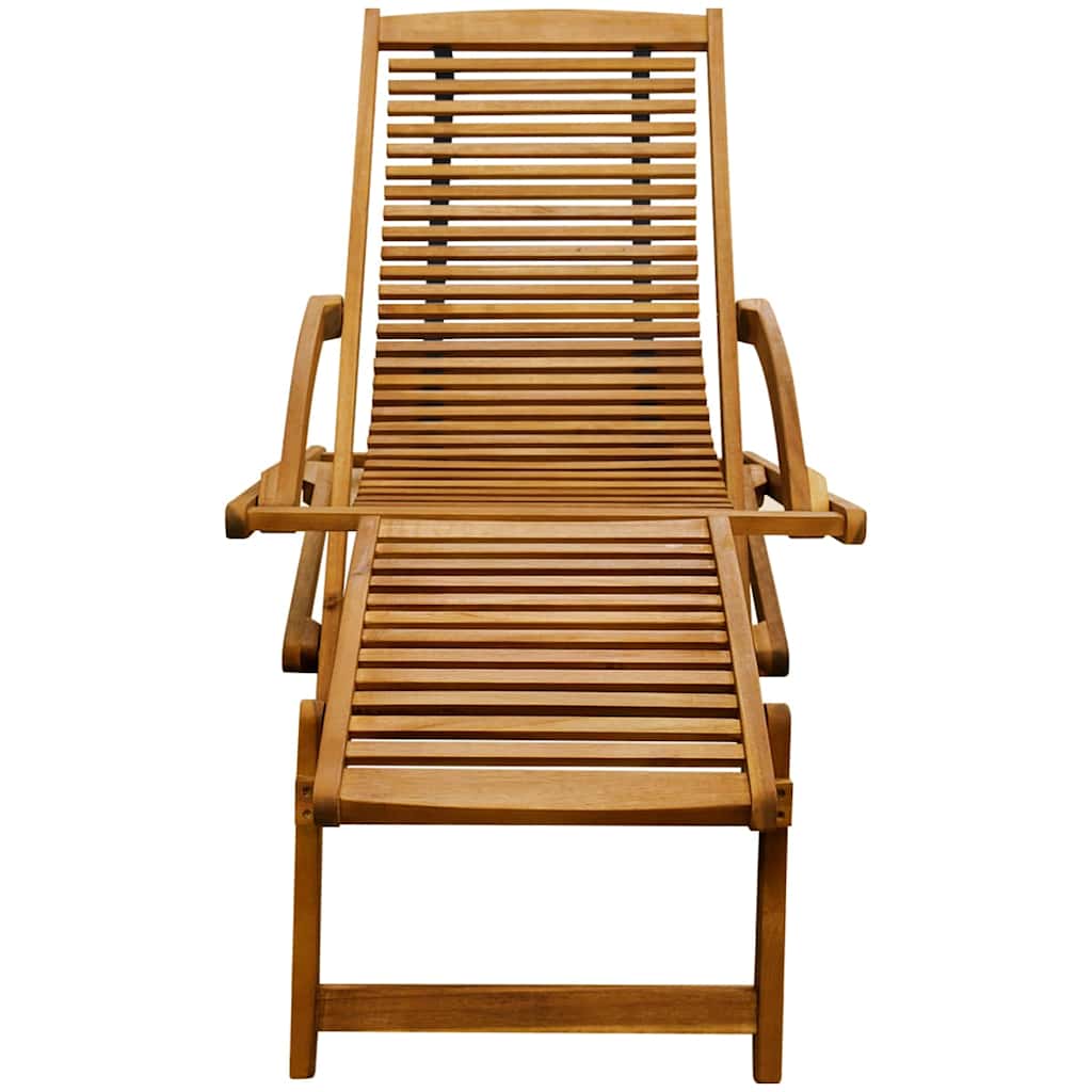 41806 vidaXL Deck Chair with Footrest Solid Acacia Wood 4