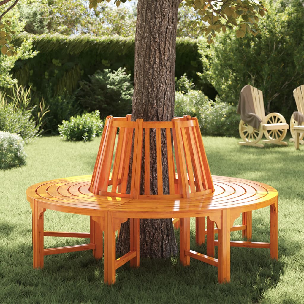 41777 vidaXL Tree Bench Ø 160 cm Wood 1