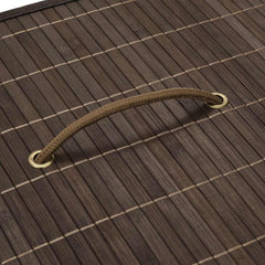 Bamboo Laundry Bin Rectangular Dark Brown, image 4