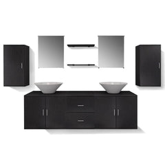 Nine Bathroom Furniture and Basin Black Depth 45 cm 150 cm 9