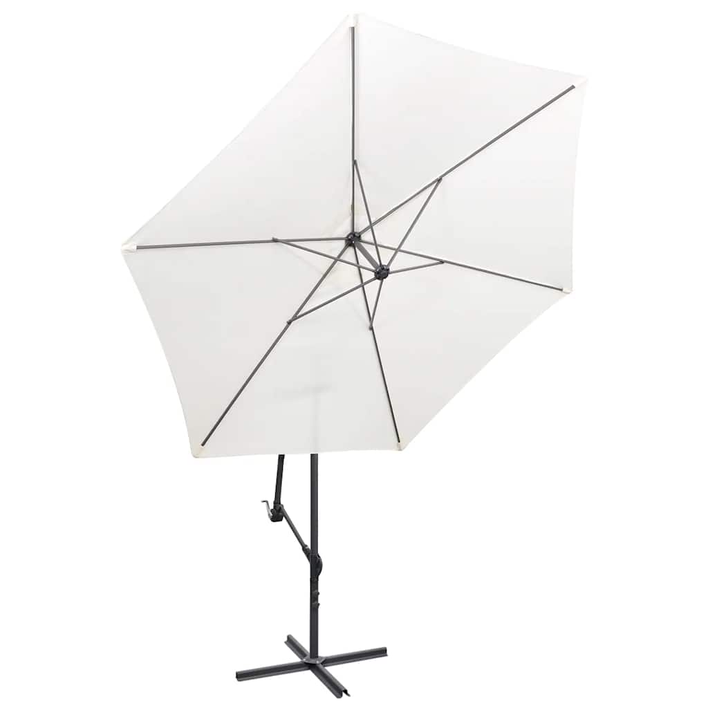 Cantilever Garden Parasol with Aluminium Pole 300 cm White