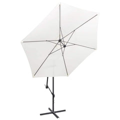 Cantilever Garden Parasol with Aluminium Pole 300 cm White