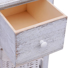 vidaXL Bedside Cabinets 2 pcs Wood White 5