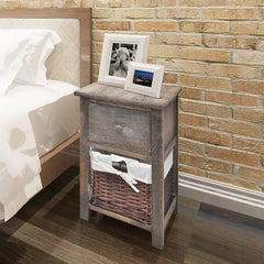 vidaXL Bedside Cabinets 2 pcs Wood Brown 1