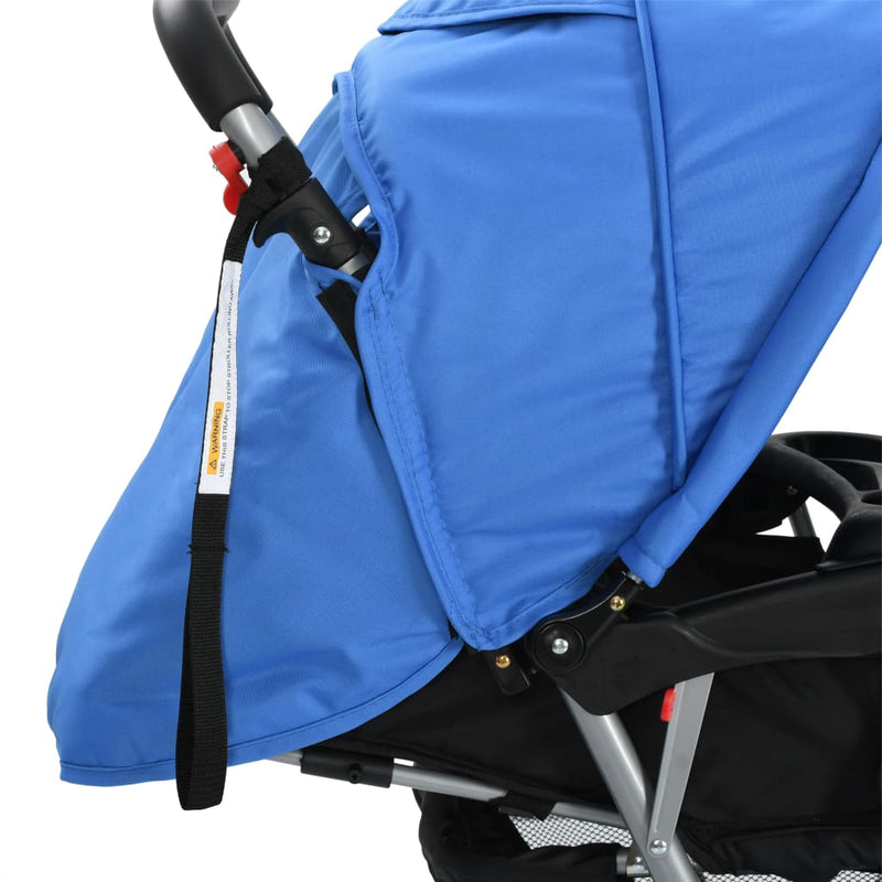 Tandem Stroller Steel Blue and Black