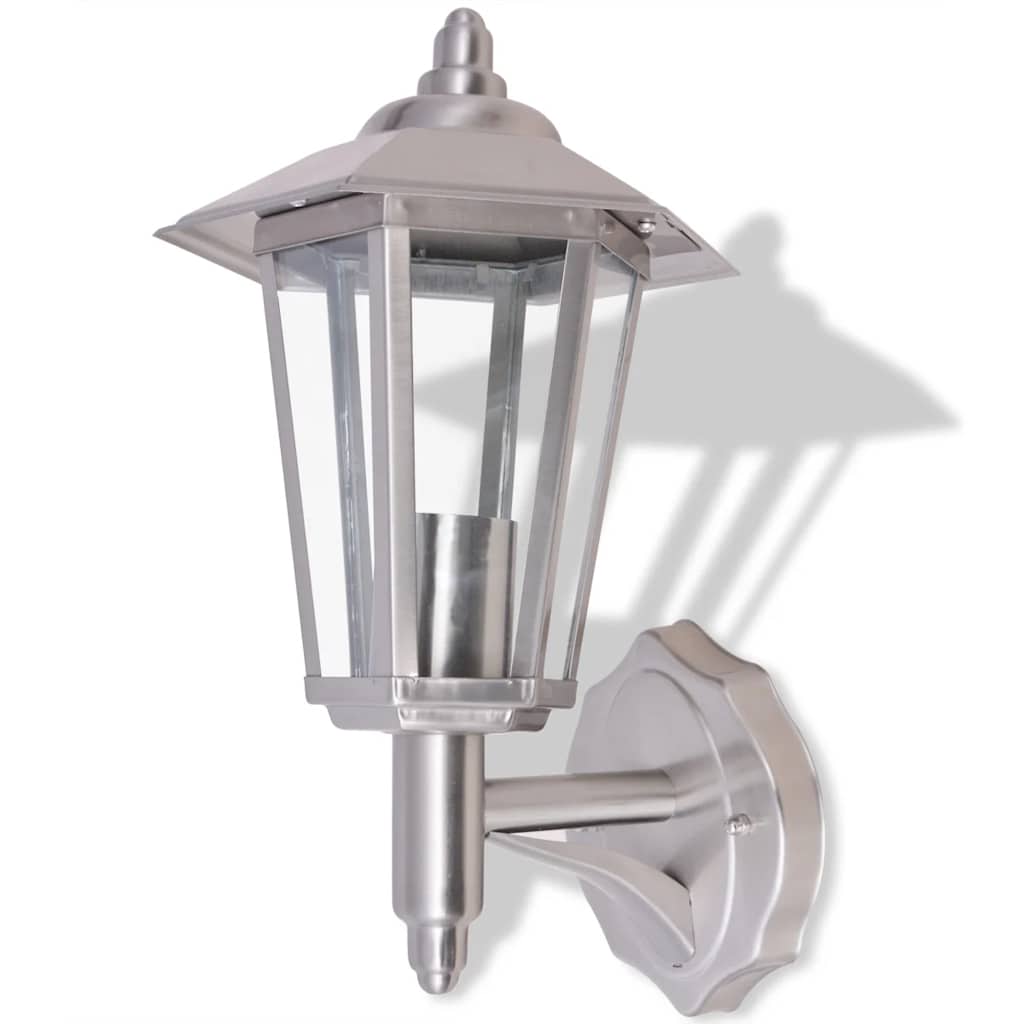 vidaXL Outdoor Uplight Wall Lantern Stainless Steel 2